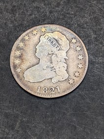 **CHOICE VG** 1821 Large Sized Capped Bust Quarter