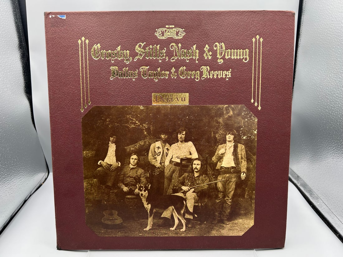 1970 Crosby, Stills, Nash, & Young Deja Vu Faux-Leather Vinyl Album - SD 7200 (1 of 6)