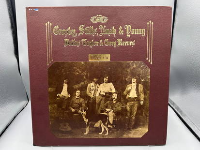 1970 Crosby, Stills, Nash, & Young Deja Vu Faux-Leather Vinyl Album - SD 7200: 1970 Crosby, Stills, Nash, & Young Deja Vu Faux-Leather Vinyl Album - SD 7200 - Records have not been tested by the auction house for play quality. All items are sold as is.