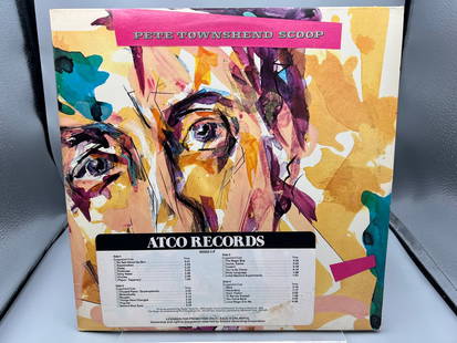 1983 Pete Townshend Scoop Vinyl Album W/ Promo Sticker On Cover - 90063-1-F: 1983 Pete Townshend Scoop Vinyl Album W/ Promo Sticker On Cover - 90063-1-F - Records have not been tested by the auction house for play quality. All items are sold as is.