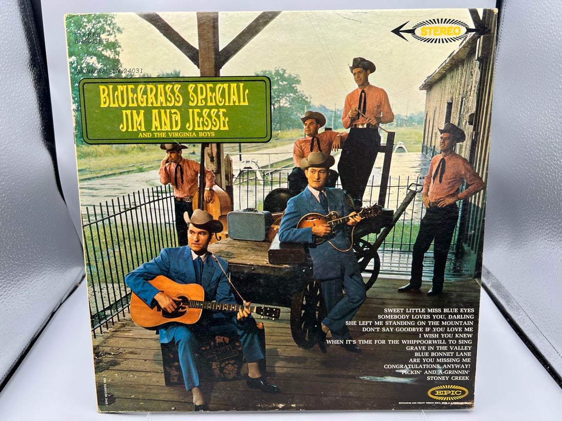 1963 Jim And Jesse And The Virginia Boys Bluegrass Special Vinyl Album - BN 26031: 1963 Jim And Jesse And The Virginia Boys Bluegrass Special Vinyl Album - BN 26031 - Records have not been tested by the auction house for play quality. All items are sold as is.