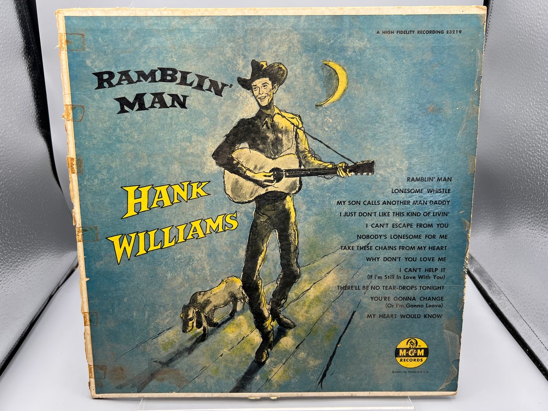 1955 Hank Williams Ramblin Man Vinyl Album - E-3219 (1 of 5)