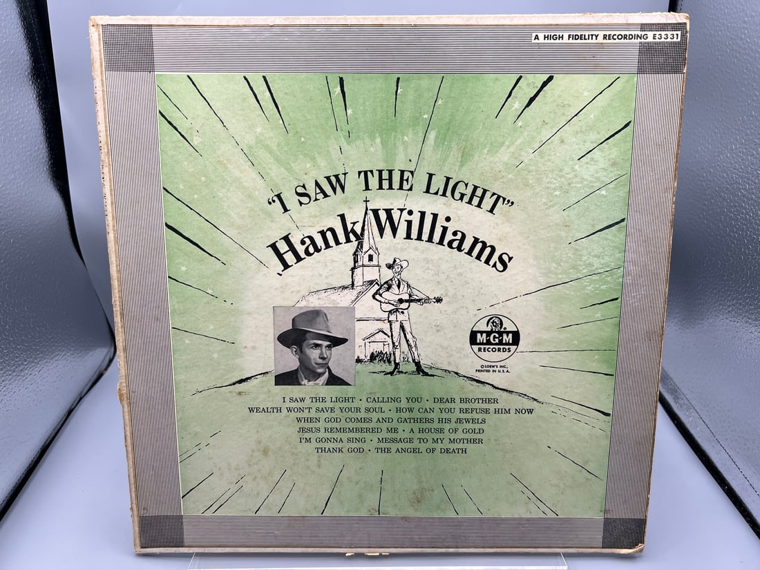 1956 Hank Williams With His Drifting Cowboys I Saw The Light Vinyl Album - E3331: 1956 Hank Williams With His Drifting Cowboys I Saw The Light Vinyl Album - E3331 - Records have not been tested by the auction house for play quality. All items are sold as is.