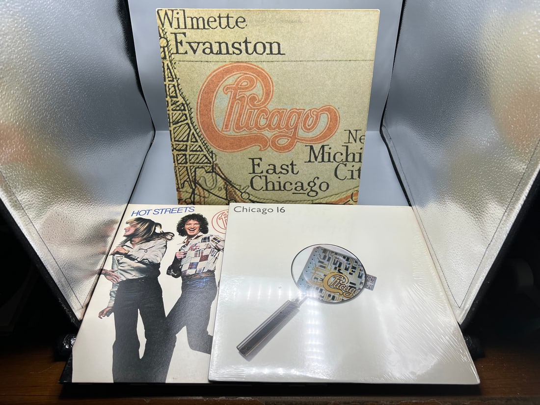 Chicago (3 LP Lot): Chicago XI (1977), gatefold; Hot Streets (1978), gatefold; and Chicago 16 (1 of 4)