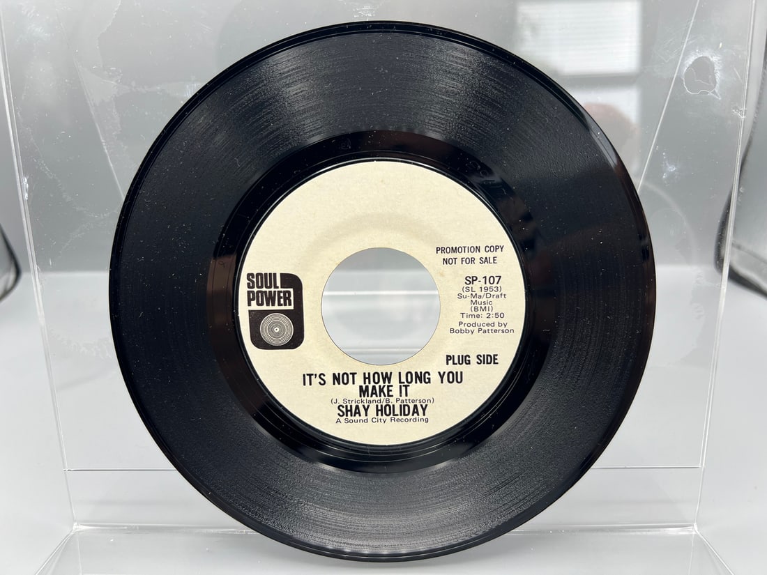 Shay Holiday - 7-inch 45 rpm record: It's Not How Long You Make It/Fight Fire With Fire (1972), (1 of 2)