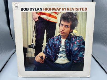 Bob Dylan: Highway 61 Revisited (1980's - specific year unknown), repress, price sticker residue on: Bob Dylan: Highway 61 Revisited (1980's - specific year unknown), repress, price sticker residue on cover - Records have not been tested by the auction house for play quality. All items are sold as is