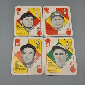 (4) 1951 Topps Red Backs Baseball Cards