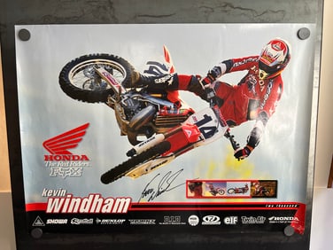 Kevin Windham Autographed 26"x19" Motocross Poster - one of the all time great riders - No COA
