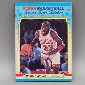 1988 Fleer Sticker Michael Jordan #7 HOF