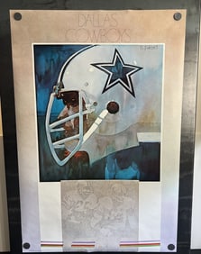 Original 1974 NFL Dallas Cowboys Football 24"x36" Poster