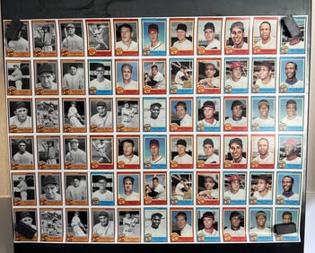 1987 Topps Nestle Dream Team Uncut Sheet of 2 Complete Sets - 27.5"x21"