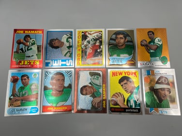 1996 Topps Stadium Club Members Only Complete Joe Namath Chrome Reprint Set - Hard to find Members