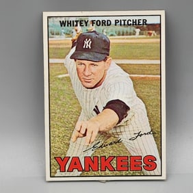 1967 Topps Whitey Ford #5 HOF Great Centering