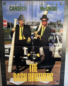 1988 Costacos Brothers Jose Canseco & Mark McGwire #1065 Bash Brothers 24"x35.75" Folded Poster