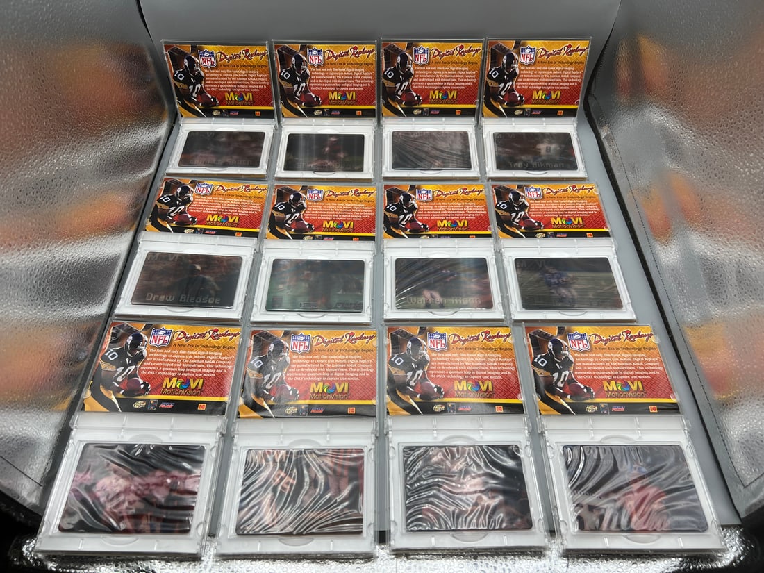 1996 MotionVision NFL Digital Replays Premiere Edition Complete 12 Card Set: 1996 MotionVision NFL Digital Replays Premiere Edition Complete 12 Card Set