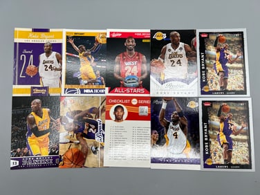Lot of (10) Kobe Bryant Basketball Cards