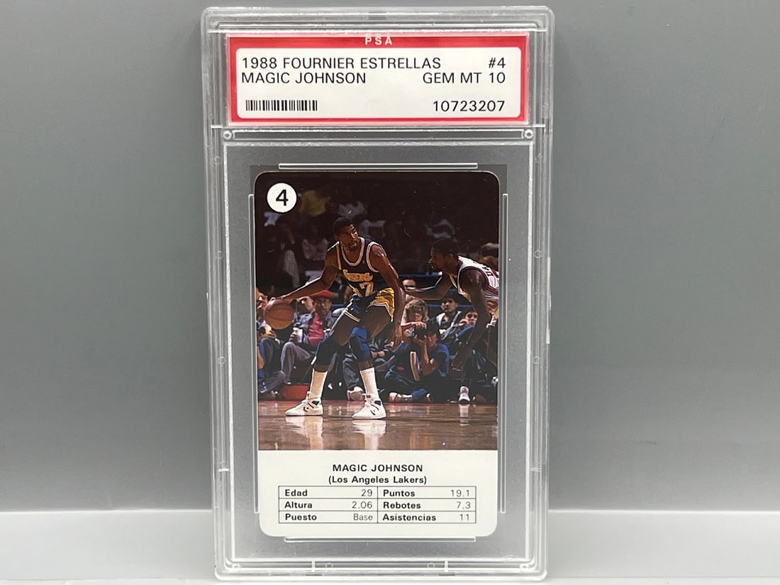 1988 Fournier Estrellas Magic Johnson #4 PSA Gem Mint 10 (1 of 2)