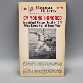 1960 Nu Card Baseball Hi-Lites Cy Young #48 HOF