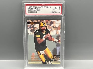 2000 Collector's Edge Graded Brett Favre Uncirculated #/5000 PSA Mint 9