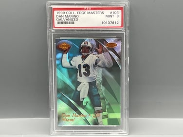 1999 Collector's Edge Masters Dan Marino Galvanized #/1000 PSA Mint 9