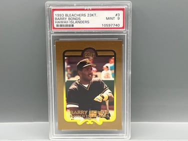 1993 Bleachers 23kt. Barry Bonds Hawaii Islanders #/10,000 PSA Mint 9