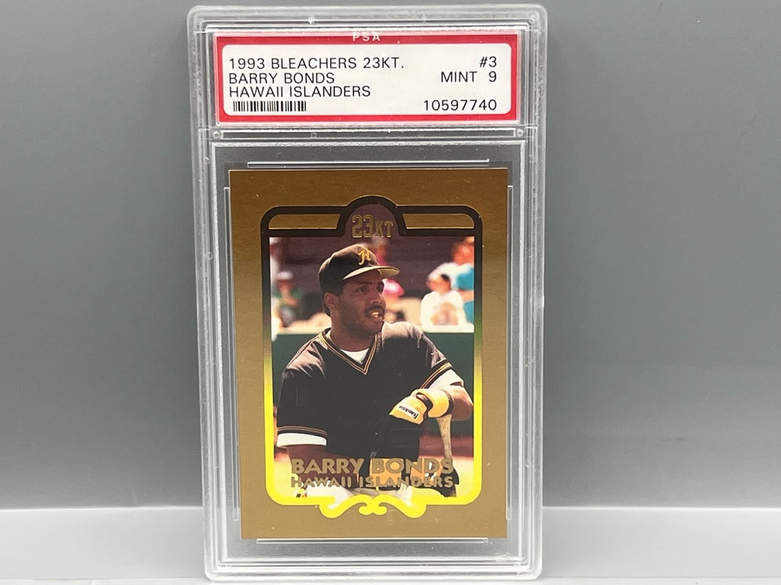 1993 Bleachers 23kt. Barry Bonds Hawaii Islanders #/10,000 PSA Mint 9: 1993 Bleachers 23kt. Barry Bonds Hawaii Islanders #/10,000 PSA Mint 9
