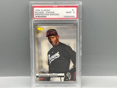 1994 Classic Michael Jordan Birmingham Barons #1 PSA Mint 9