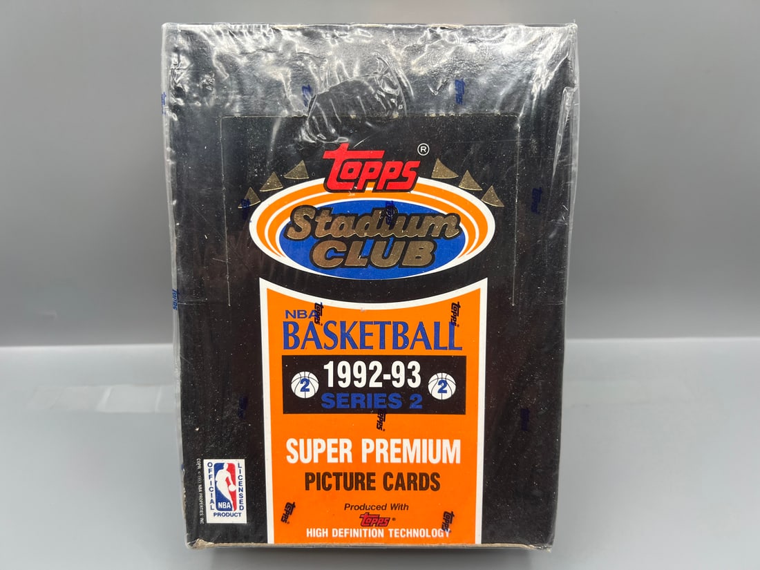 1992-93 Topps Stadium Club Basketball Series 2 Factory Sealed Wax Box - Possible Shaquille O'Neal (1 of 3)