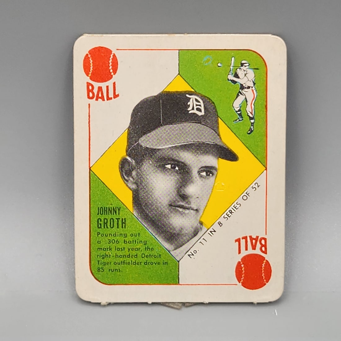 1951 Topps Blue Back John Groth - Tough Blue Back: 1951 Topps Blue Back John Groth - Tough Blue Back