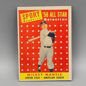 1958 Topps Mickey Mantle #487 HOF