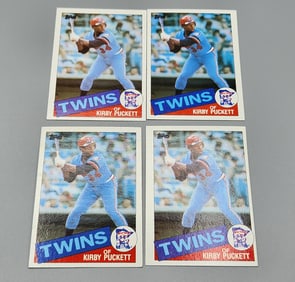 (4) 1985 Topps Kirby Puckett #536 Rookie Cards - HOF
