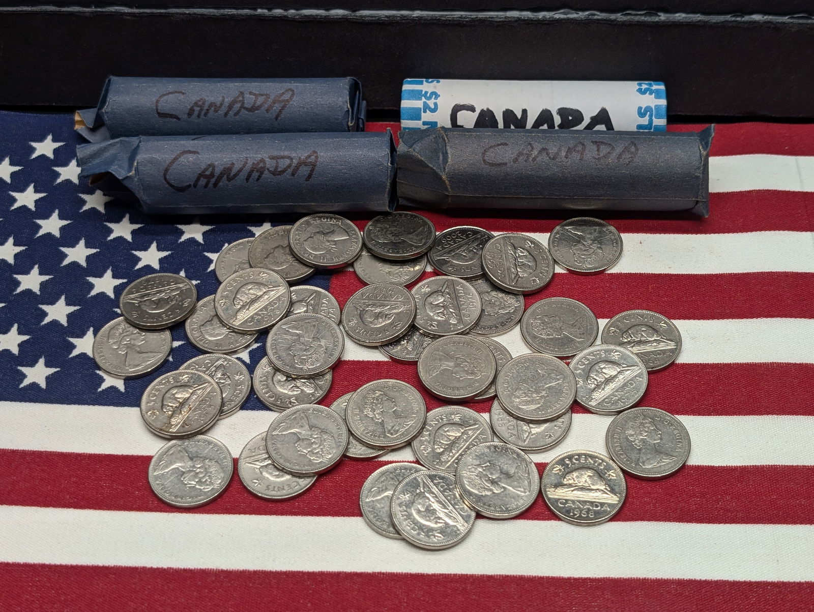 (160) Canadian Nickels various dates (4 Rolls)