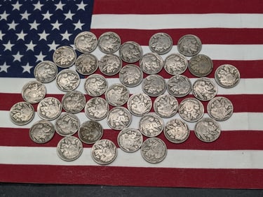 Roll Of 40 1935-D Full Date Buffalo Nickels.