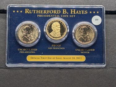 2011 P, D, & S Rutherford B. Hayes Presidential Coin Set