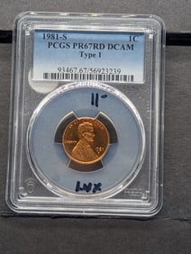 1981-S Lincoln Memorial Cent PCGS PR67RD DCAM