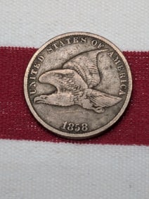 1858-SL United States Flying Eagle Cent. Vintage Type Coin.