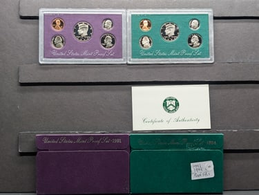 1991-S and 1994-S US Mint Proof Sets