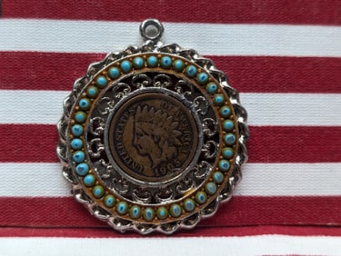 1905 Indian Head Penny Mounted in a Pendant