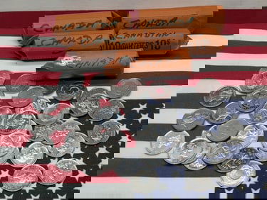 (200) Canadian Quarters (5 rolls) various dates