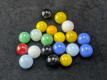 20 Small Solid Marbles