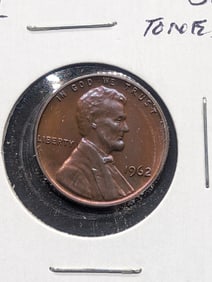 1962 Lincoln Memorial Cent, Toned