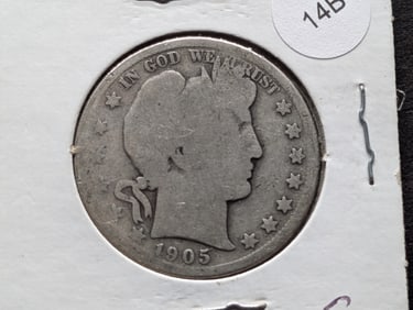 1905-S Barber Half Dollar