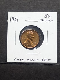 1961 Lincoln Memorial Cent, Toned