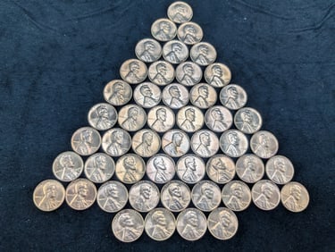 (50) 1968-S Lincoln Memorial Cents Red BU