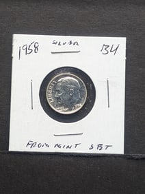 1958 Silver Roosevelt Dime