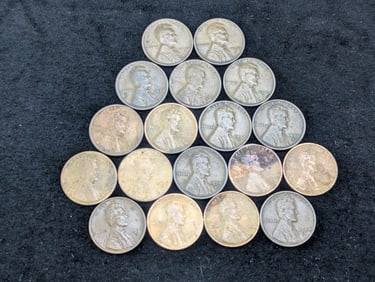 (18) Lincoln Wheat Cents 1916-D, 1919-D, 1926-D, 1928-D,(3) 1929-D,(4) 1930-D, 1935-D, (2)