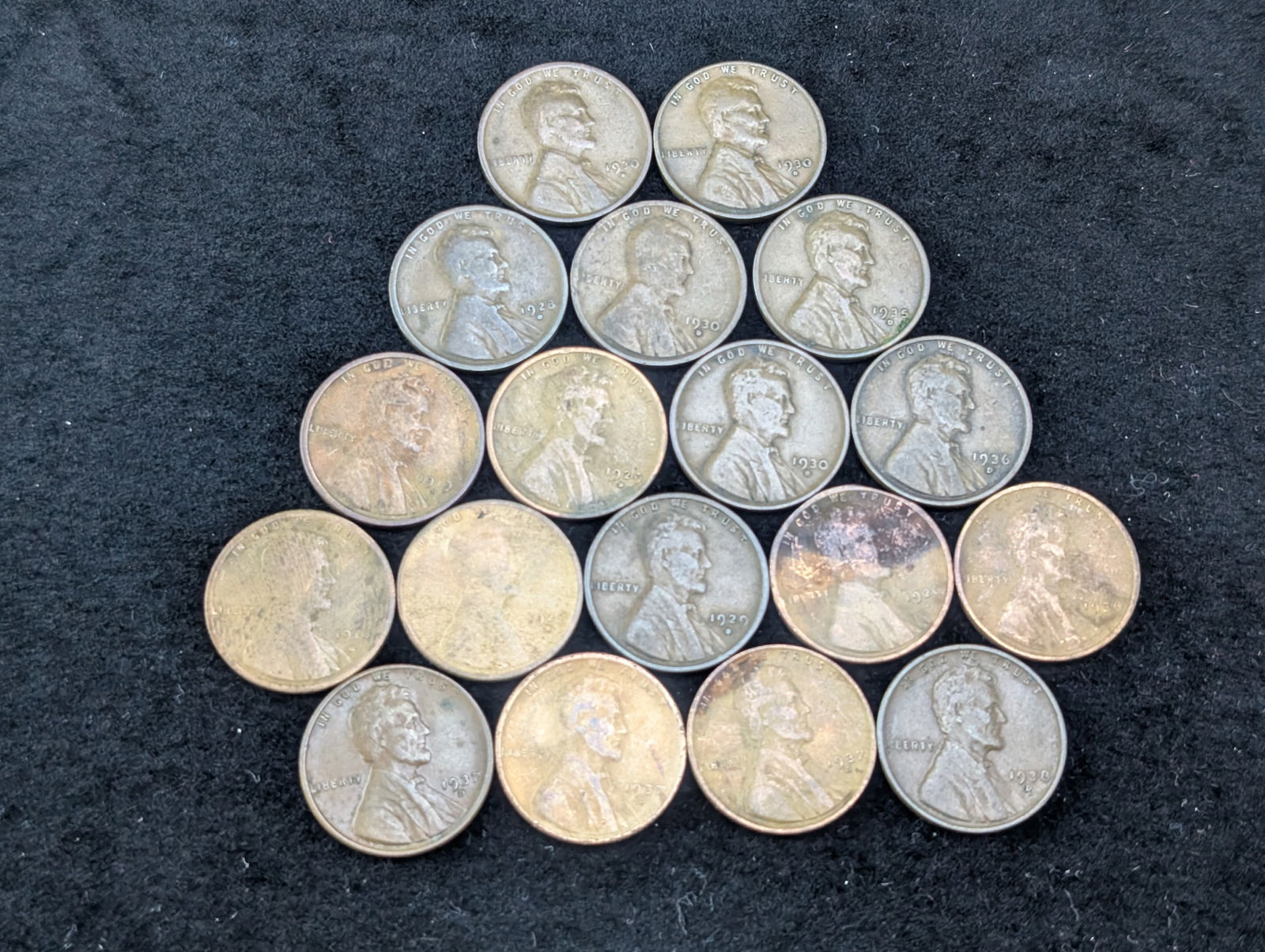 (18) Lincoln Wheat Cents  1916-D, 1919-D, 1926-D, 1928-D,(3) 1929-D,(4) 1930-D, 1935-D, (2) (1 of 5)