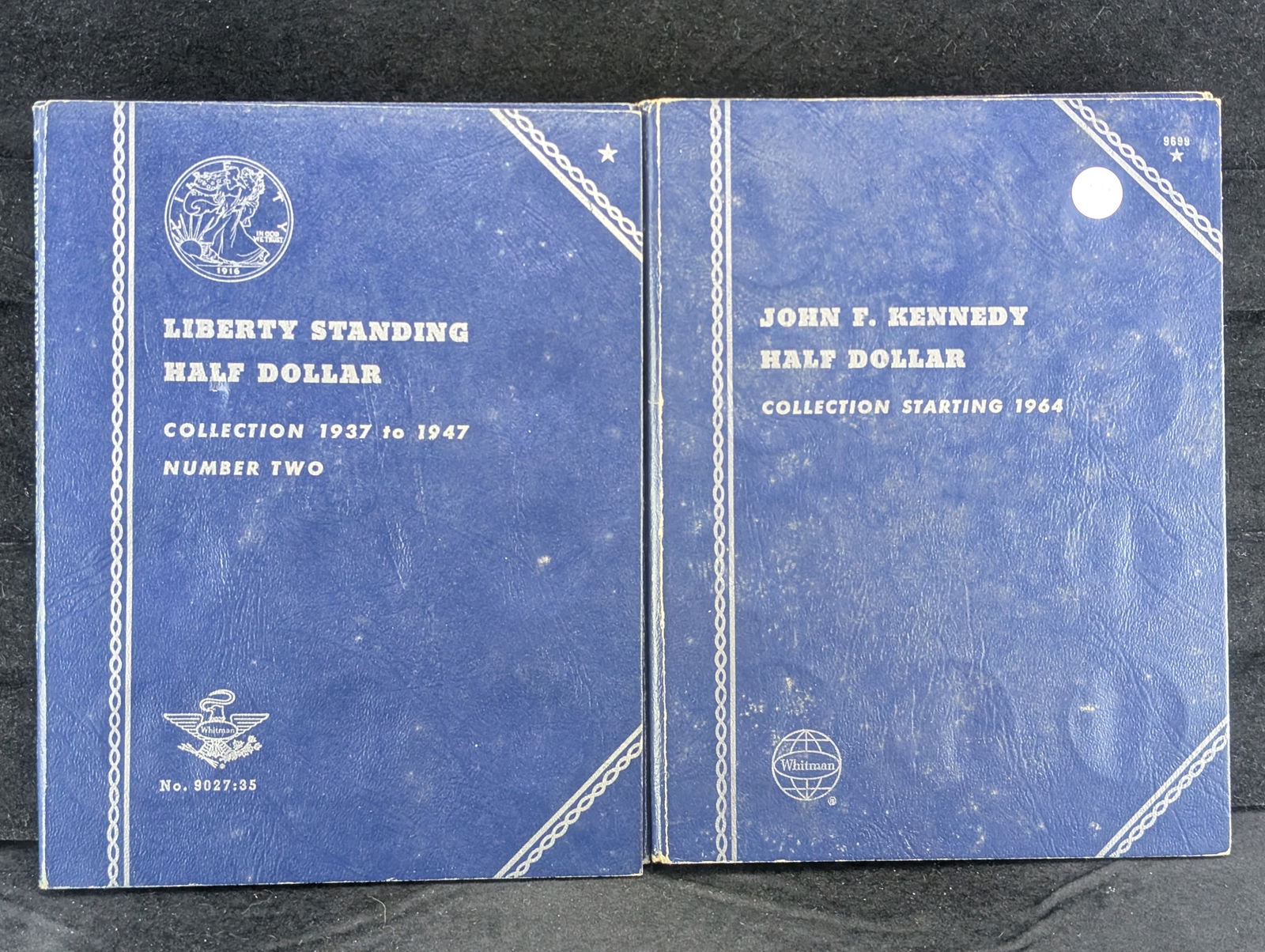 (2) Empty Whitman Books  Kennedy Half Dollars  and Standing Liberty Half Dollars (1 of 3)