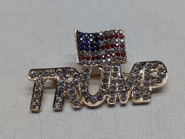 "Trump" Jeweled Fashion Pin