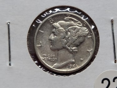 1943 P Mercury Dime